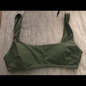 Aerie bikini top. Army green. Size medium